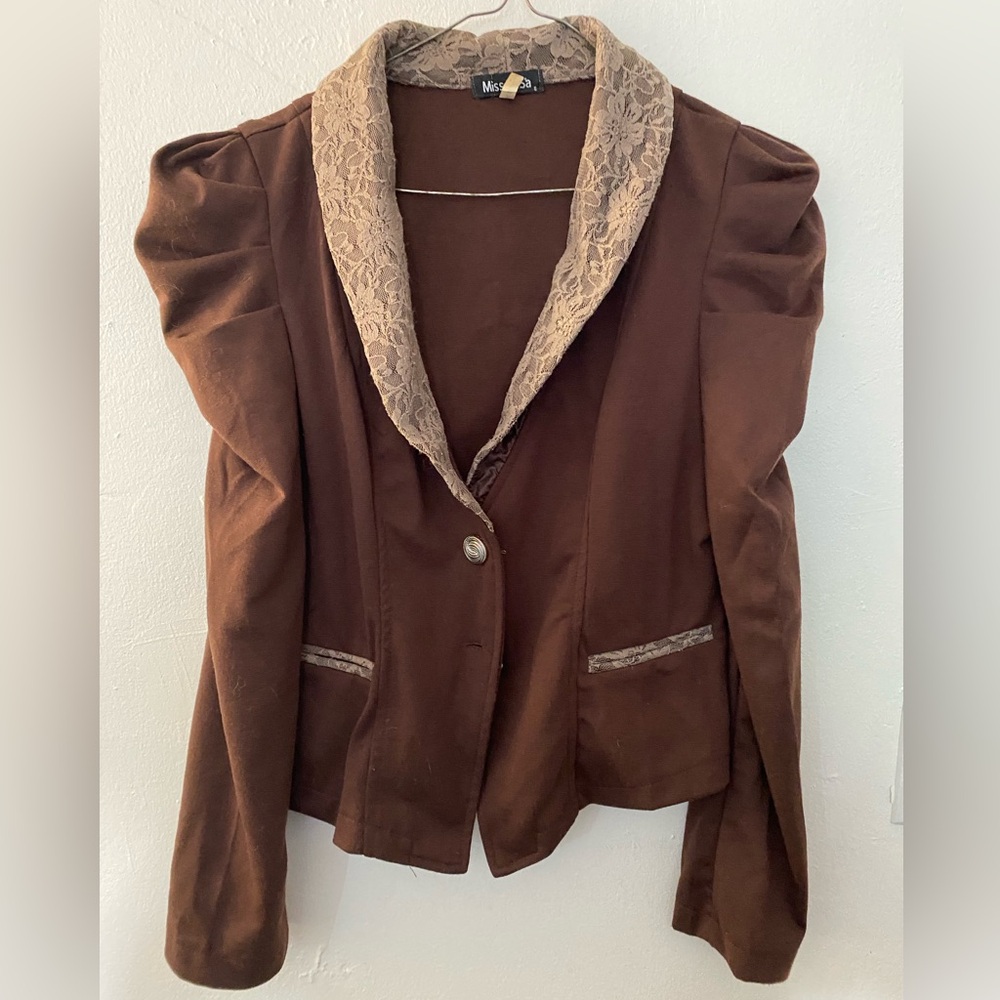 Miss Sasa Short jacket/blazer brown small